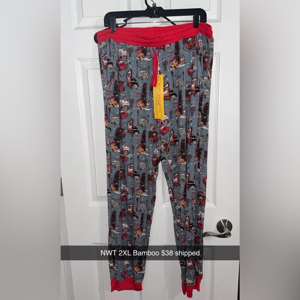 Oak & Ollie Bamboo Cars Christmas Pajama Pants